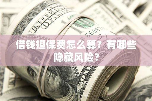 济南借钱担保费怎么算？有哪些隐藏风险？