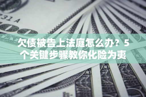 济南欠债被告上法庭怎么办？5个关键步骤教你化险为夷